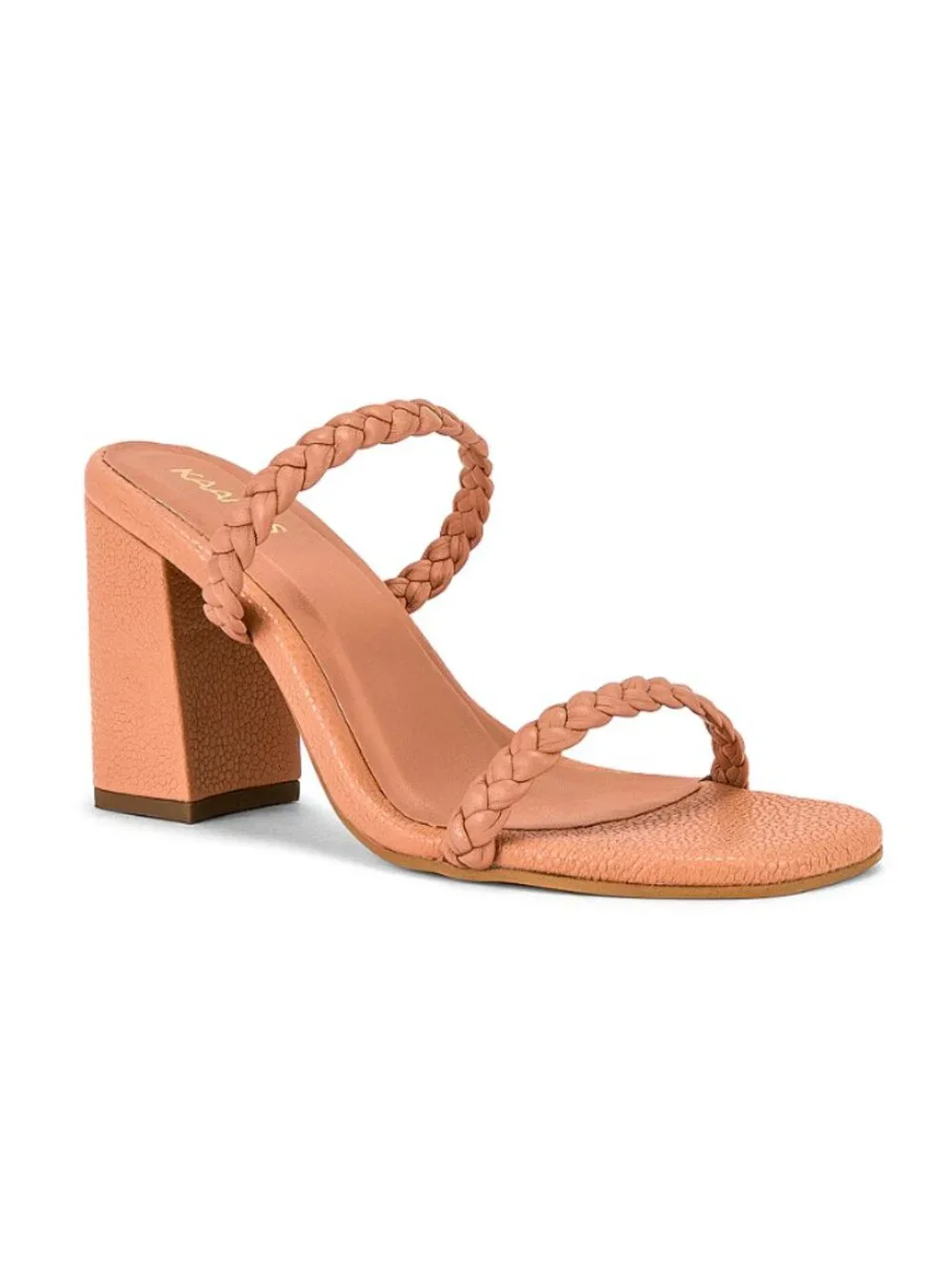 Anthropologie KAANAS Binjai Double Braid Leather Heel in Peach NEW NIB NWT